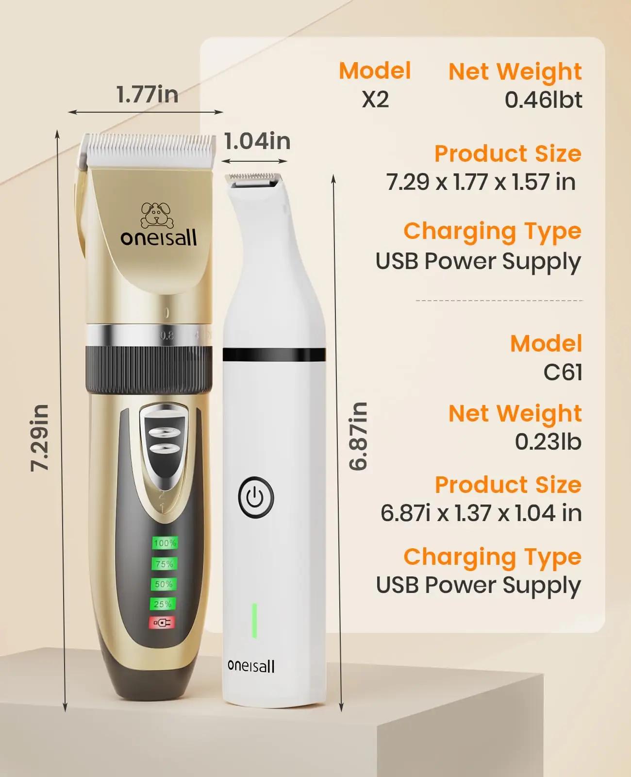 oneisall professionaalne koertekarva trimmer — roostevaba – pilt 7