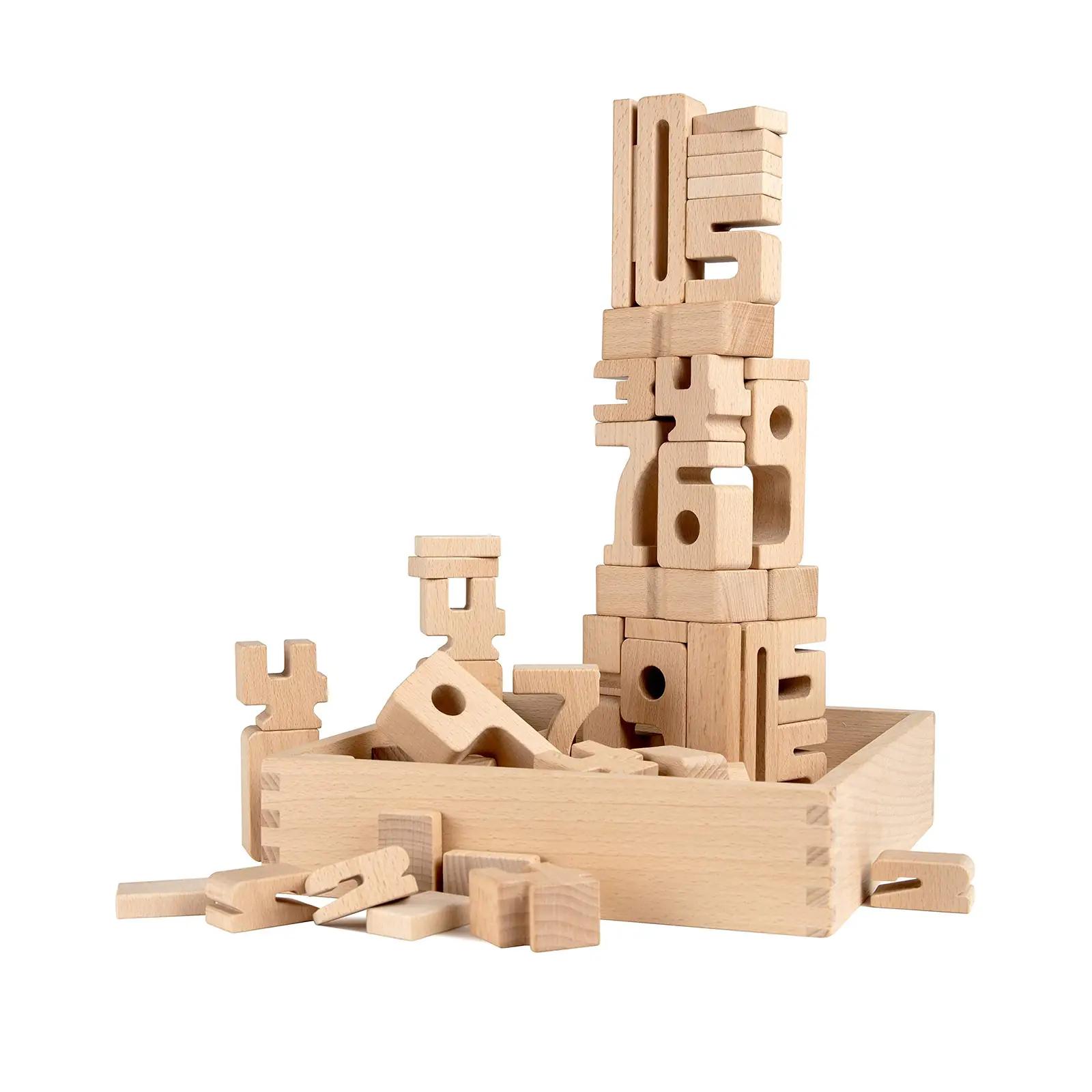 SumBlox puidust tornimäng – Montessori numbriplokid lastele – pilt 9