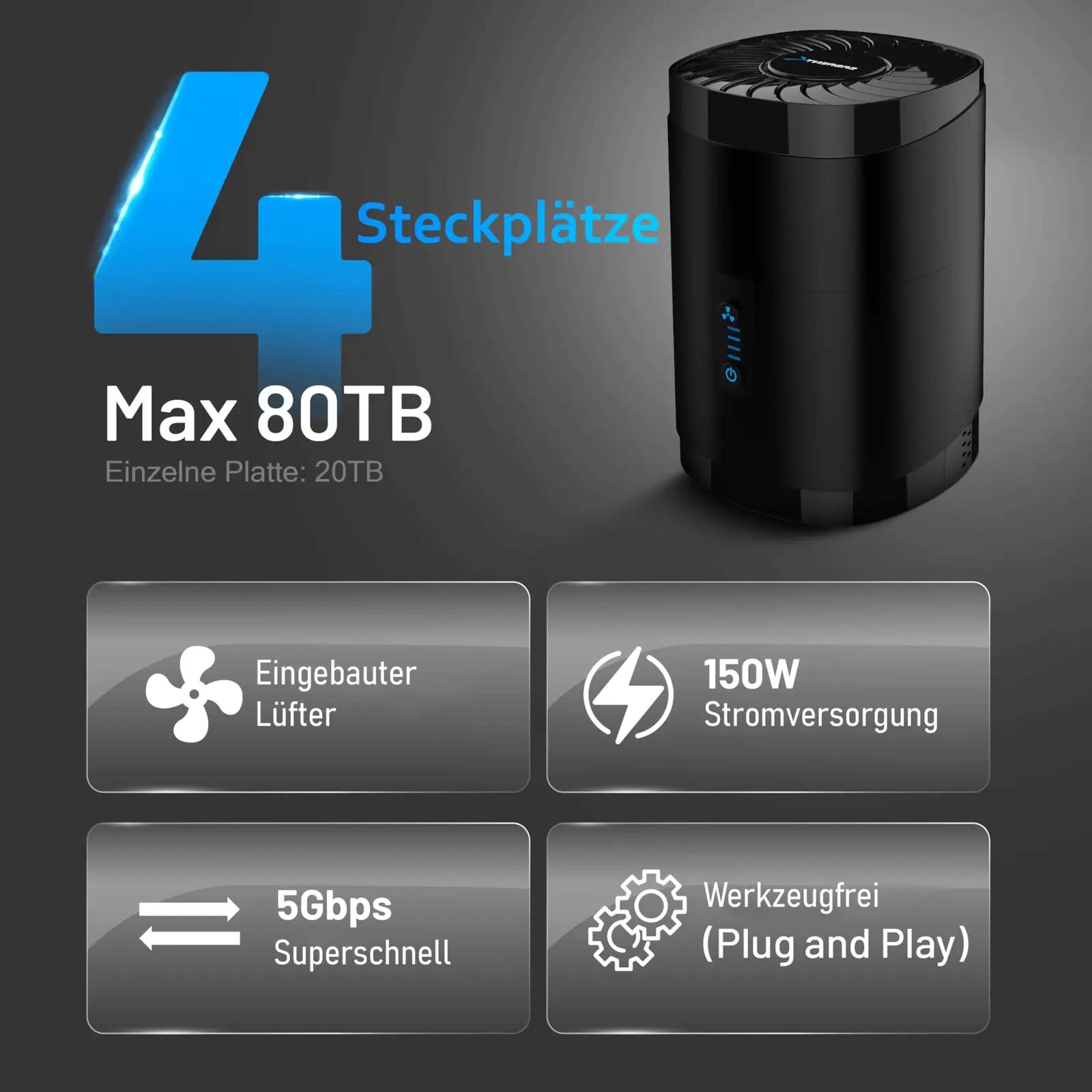 SABRENT 4-sangaga 2,5″ SSD/HDD dockingstation praktiliseks – pakend ja tarvikud