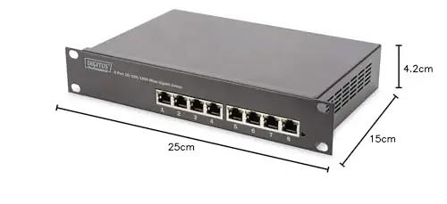 DIGITUS Gigabit 8-portine seinamontaažiga switch – võrgulahendus – pilt 8