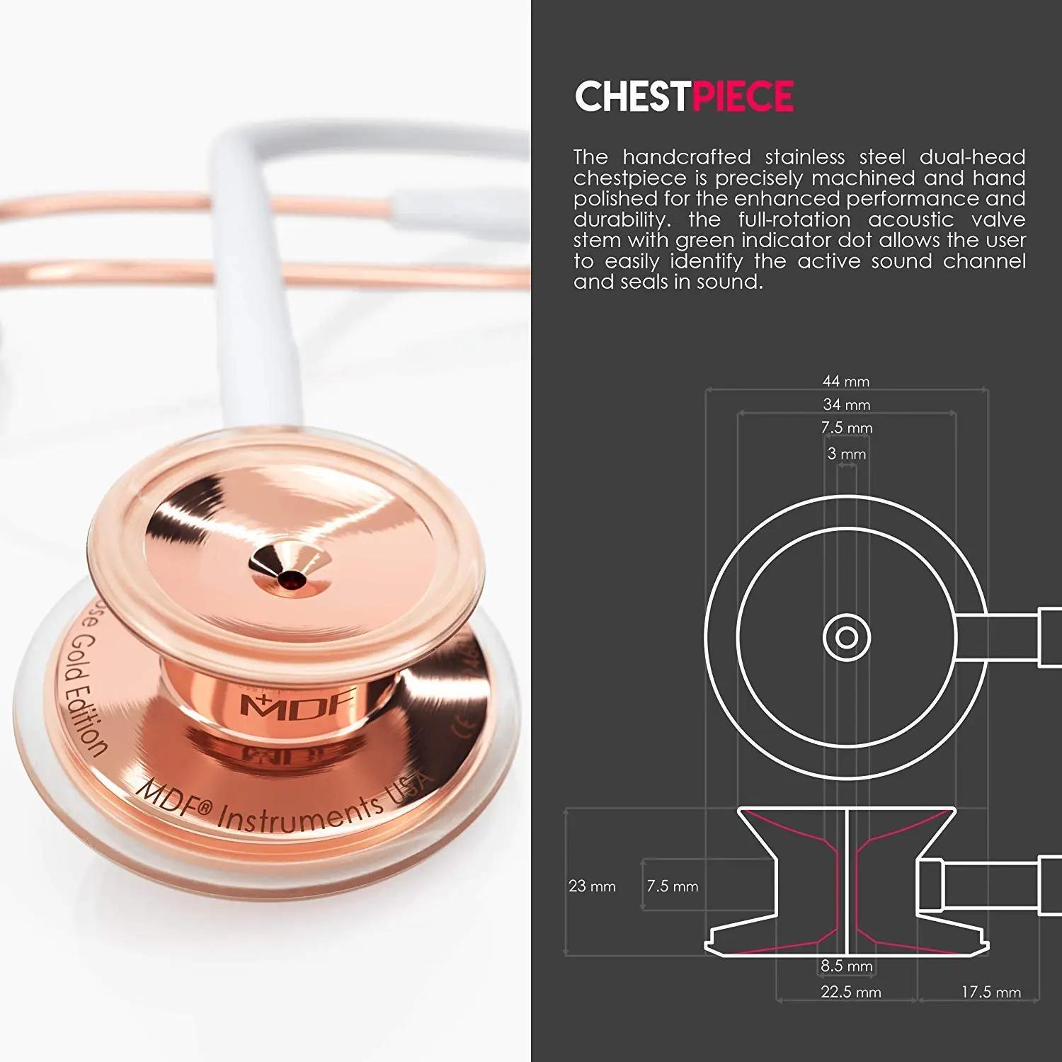 MDF Instruments roosakuldne roostevaba stetoskoop – pilt 6