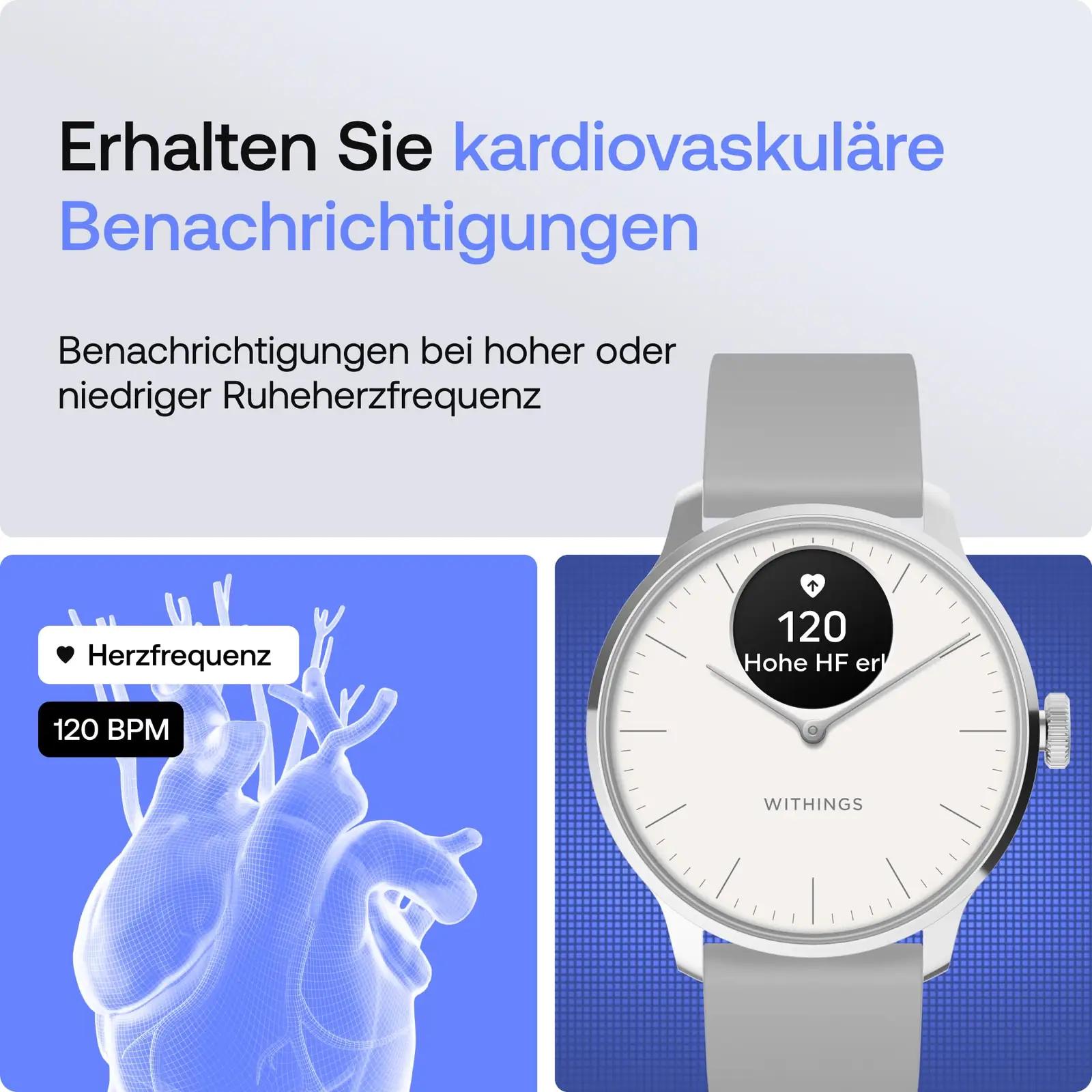 Withings roostevaba hübriidsõrmuslik nutikell — elegantne 37mm – pakend ja tarvikud