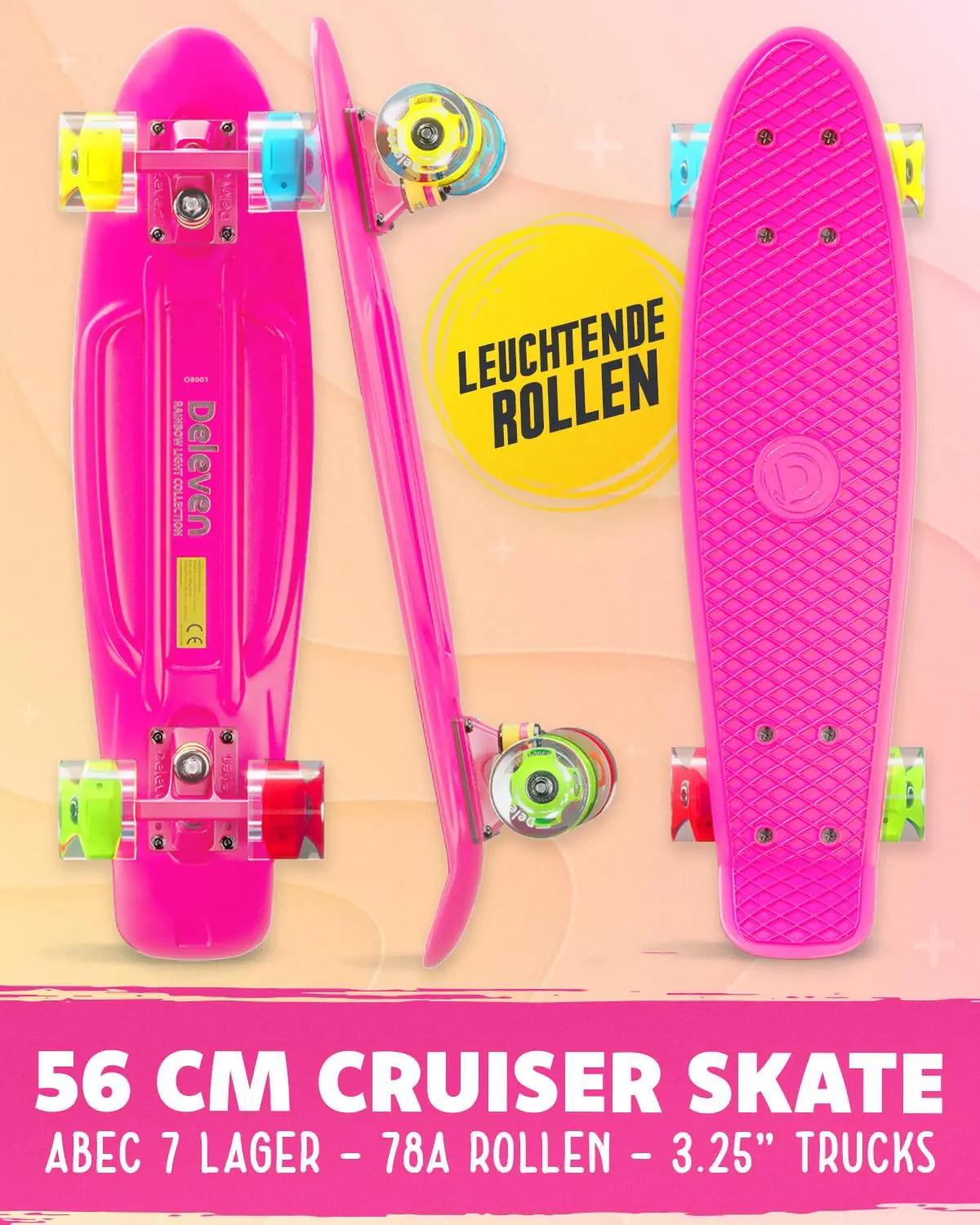 D Deleven plastskateboard LED-ratastega – lõbus ja turvaline – detailne vaade