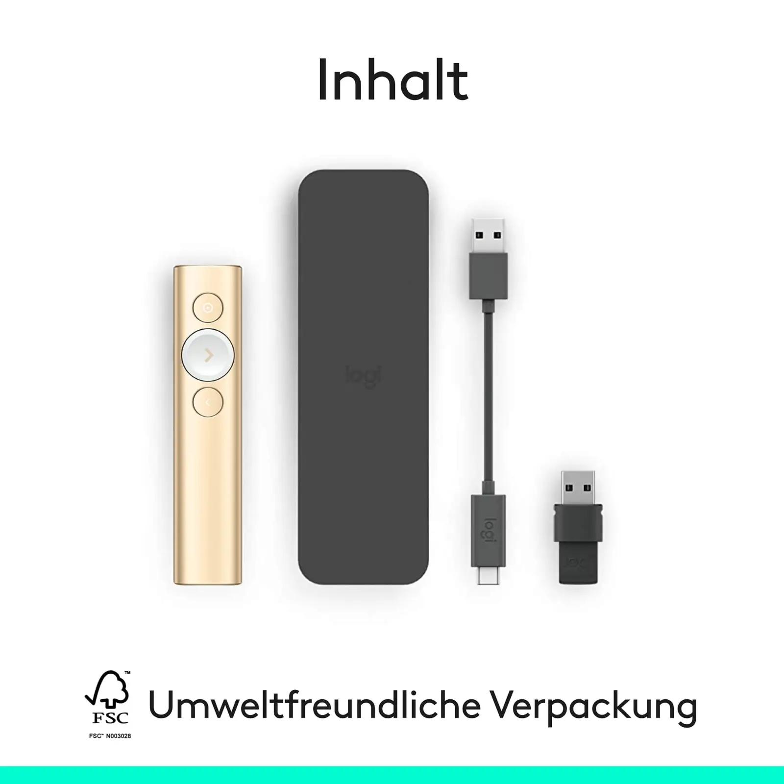 Logitech kuldne esitluskaugjuhtija – täpne juhtimine ja stiil – pilt 8