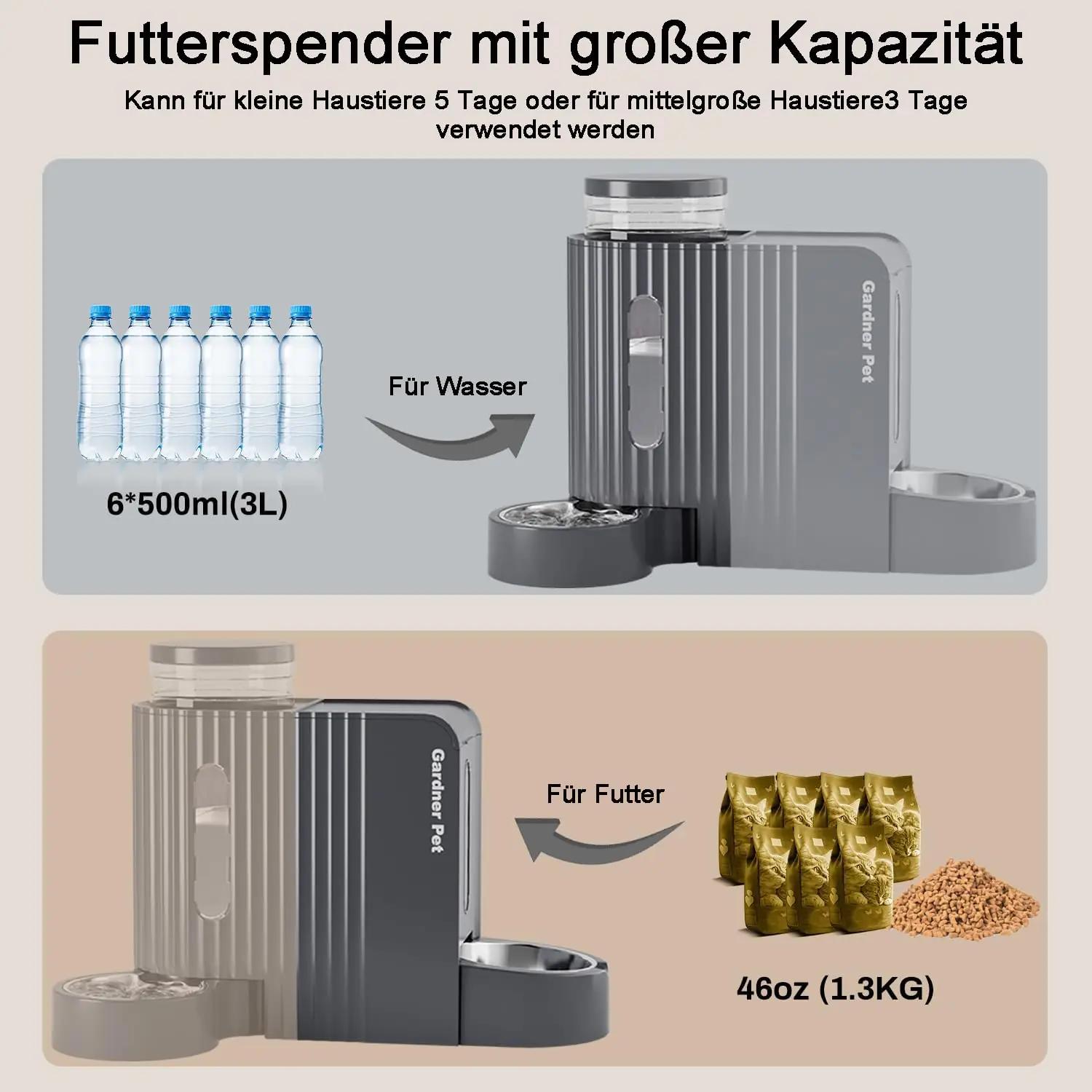 Gardner Pet automaatne 2-in-1 söötja ja veepaak (3L×2) – pakend ja tarvikud