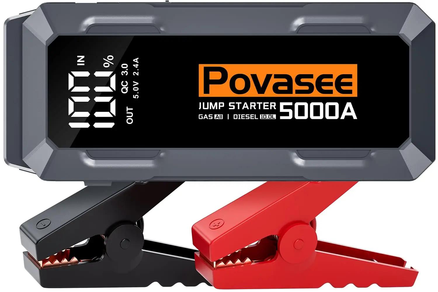 Povasee tugev Starthilfe powerbank – 5000A autoabi ja laadija