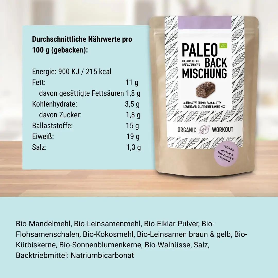 Organic Workout mahe paleo-segu — gluteenivaba ja madala – detailne vaade