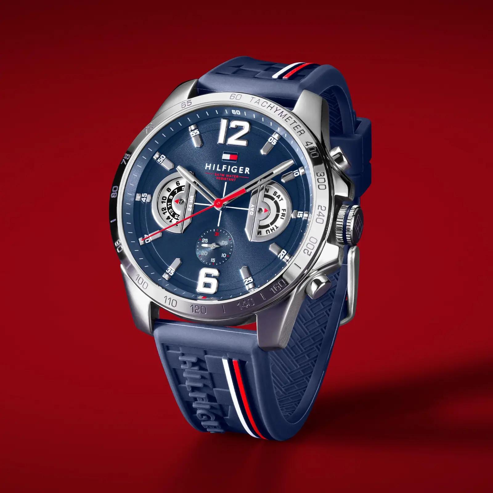 Tommy Hilfiger meeste käekell silikoonrihmaga — mugav stiil – kasutusnäide