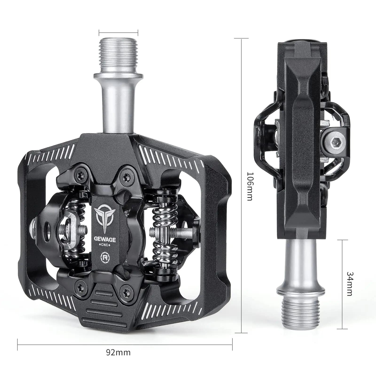 GEWAGE alumiiniumist kahepoolne MTB-clip pedaal – detailne vaade