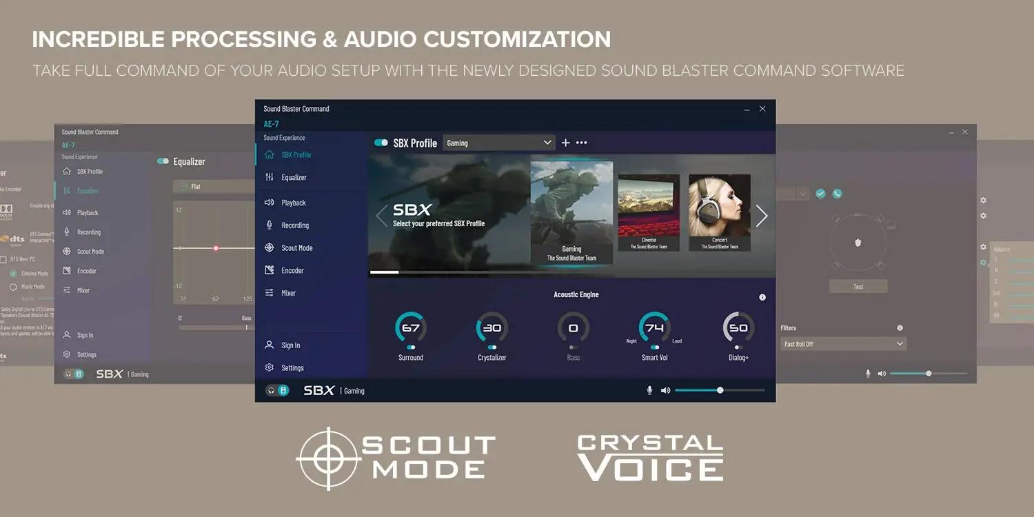 CREATIVE Sound Blaster AE-7 — kvaliteetne PCI-e helikaart – lisavaade
