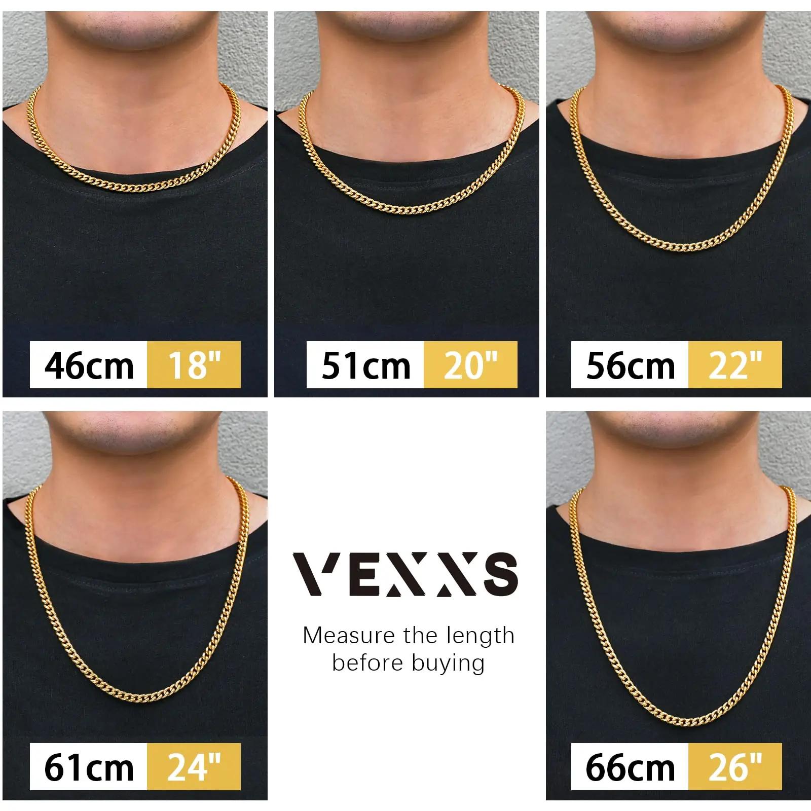 VEXXS kuldne 5mm panzer-kaelakee — vastupidav ja stiilne kingitus – lisavaade