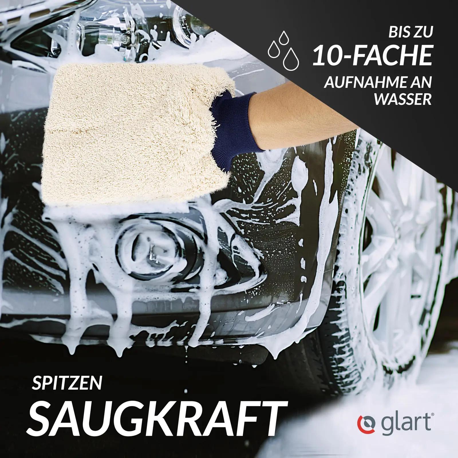 Glart pehme mikrofiberkinnas auto pesuks — 3 tk komplekt – pakend ja tarvikud