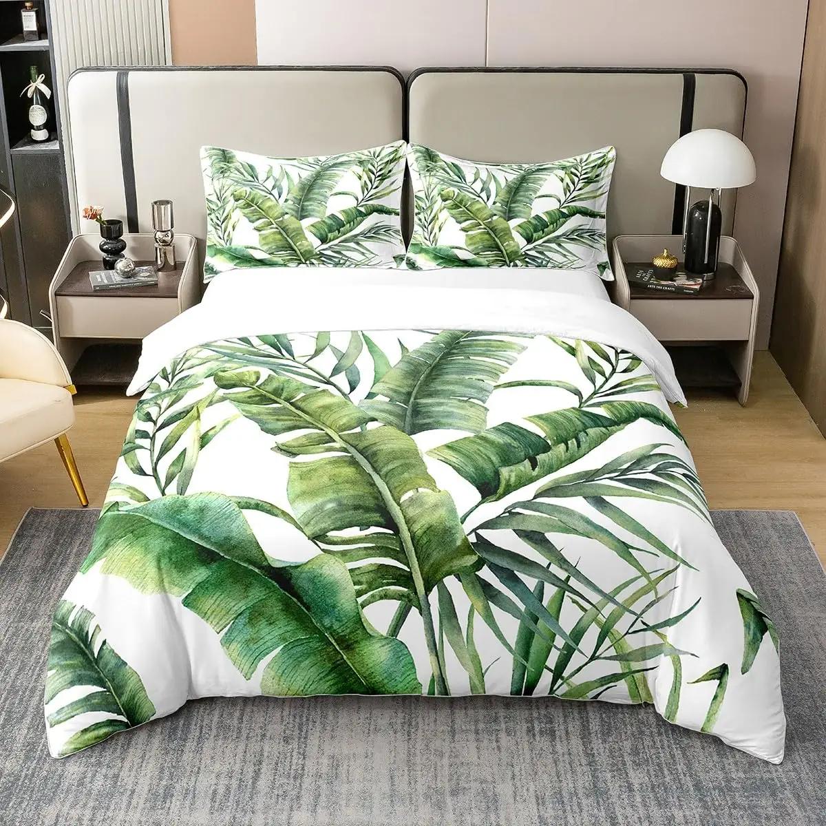 Homewish puuvillane voodipesukomplekt 140×200 – troopiline disain