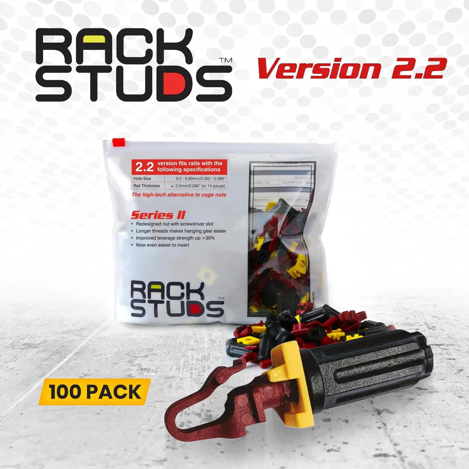 Rackstuds punased rack-kruvid Grivory-materjalist, komplekt – pilt 8