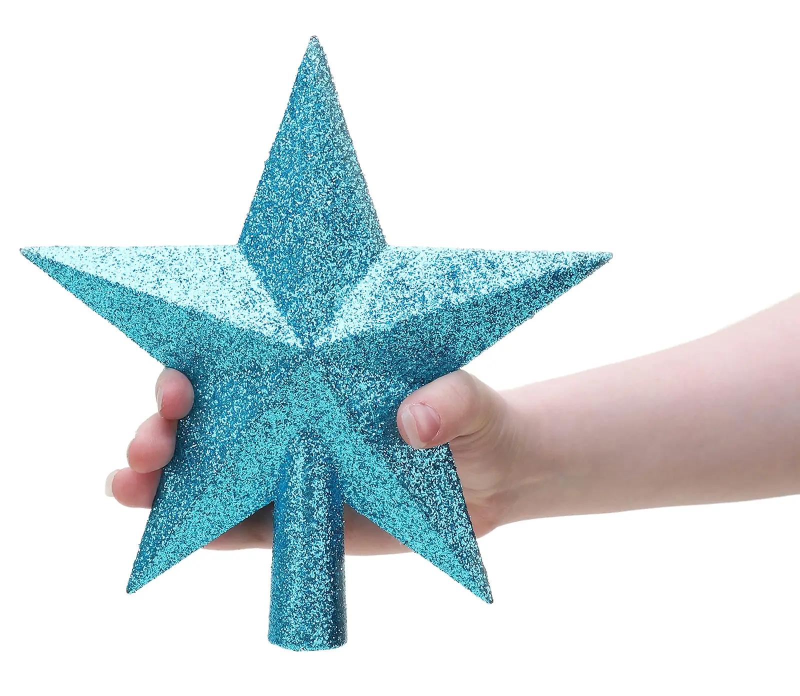 Christmas Concepts türkiisne 20 cm sädelev kuusetipp – pakend ja tarvikud
