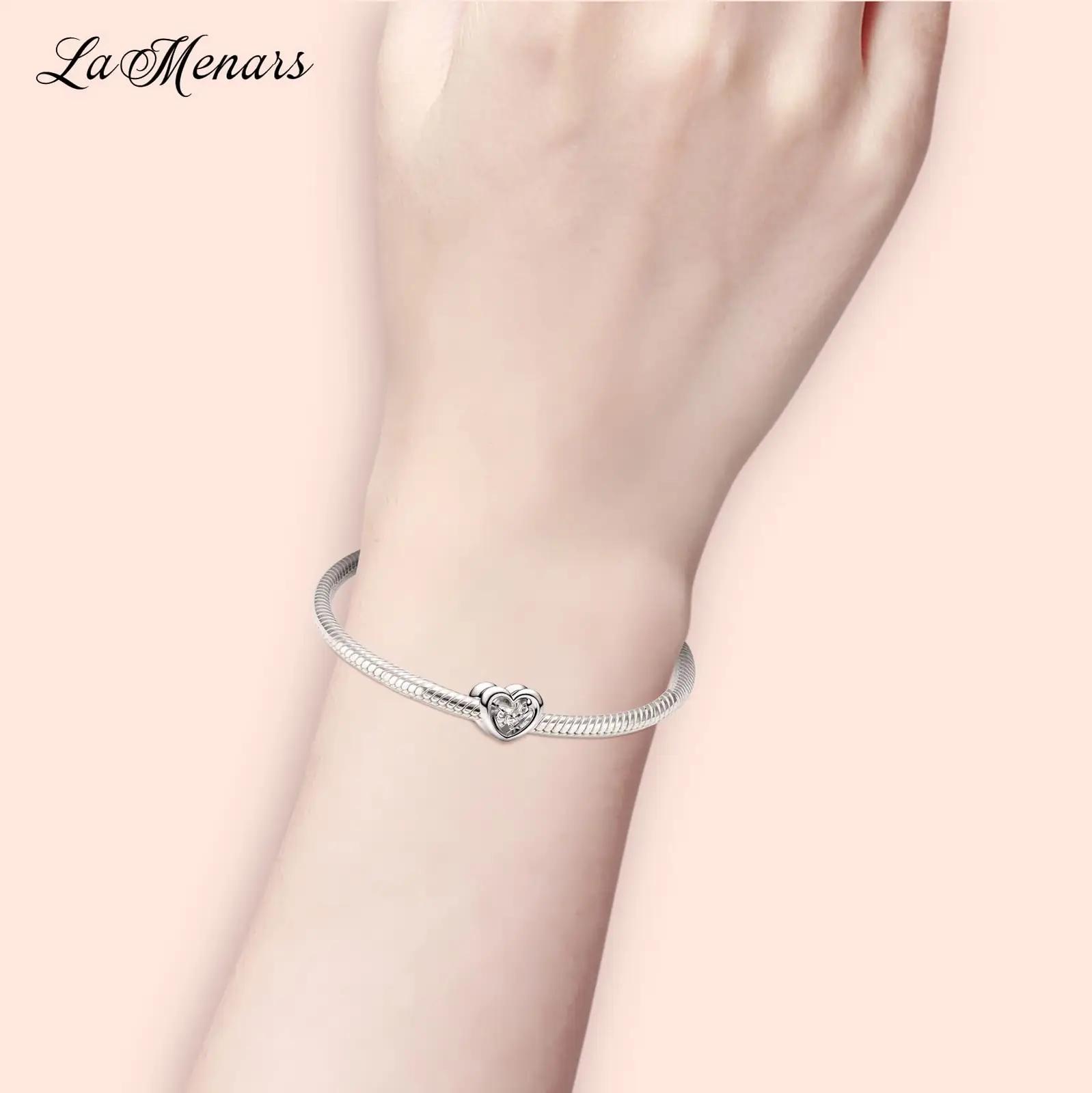 LaMenars sterling-silver südame ripats – elegantne kingiidee – detailne vaade