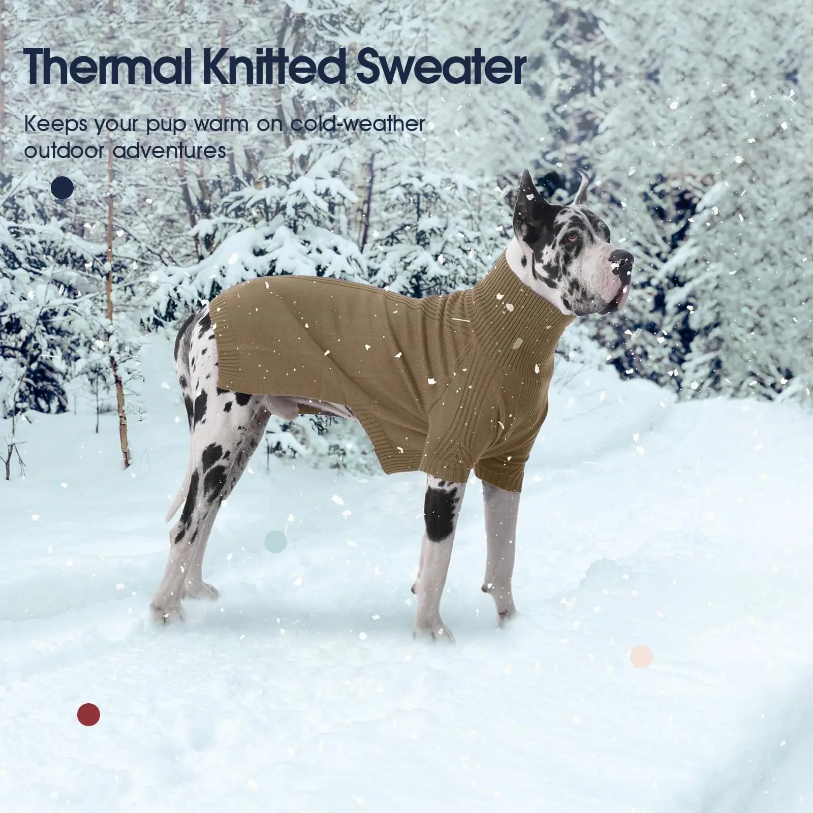 IECOii soojendav kamelpullover koerale — pehme turtrakiga – pilt 6