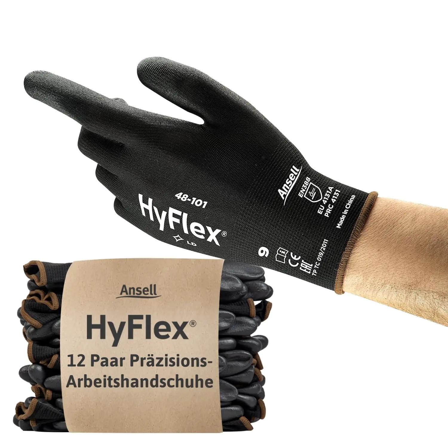 Ansell vastupidavad HyFlex töökindad PU-kattega — täpsustööks