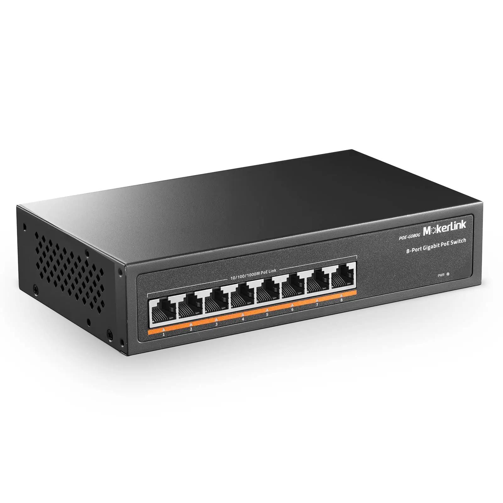 MokerLink 8 Gigabit PoE arvutid ja tarvikud – toote esivaade