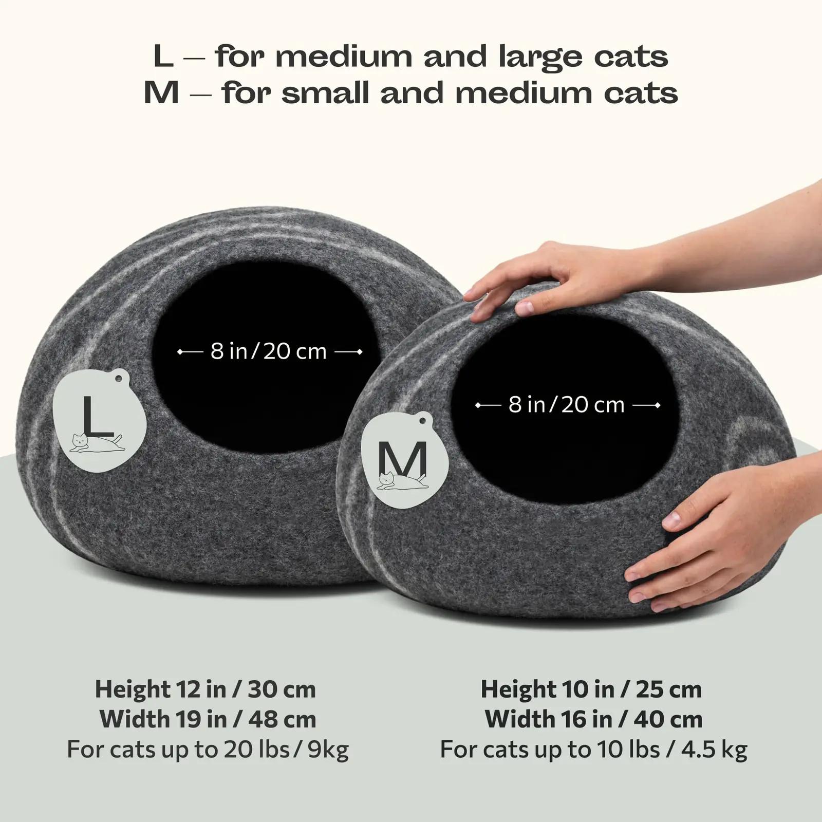 MEOWFIA meriinovillast kassipesa – pehme ja hingav magamisalus – detailne vaade