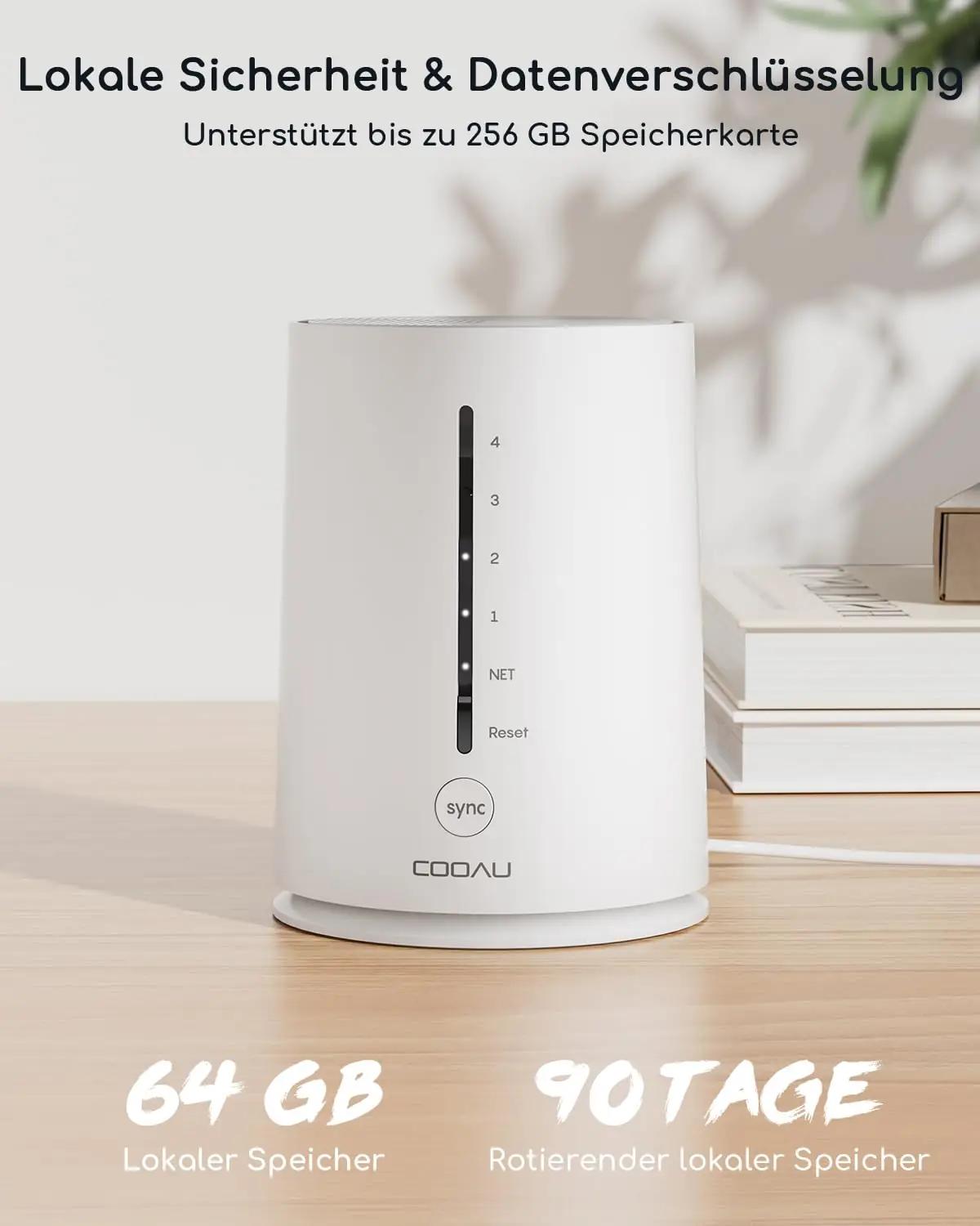 COOAU väline päikesepaneeliga valvekaamera – pakend ja tarvikud