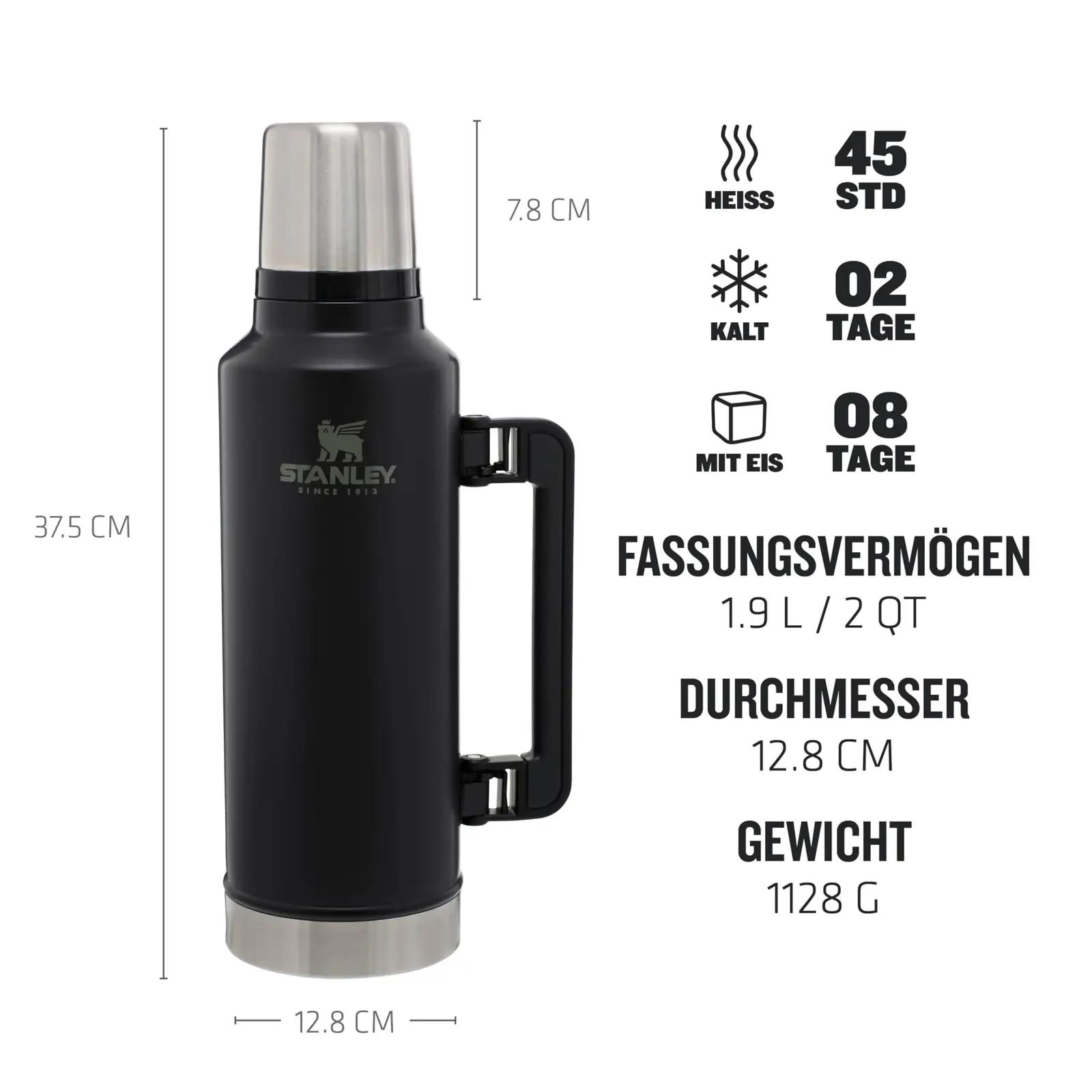 STANLEY rostvaba termos 1,9 l – soojus kuni 45 tundi – pakend ja tarvikud