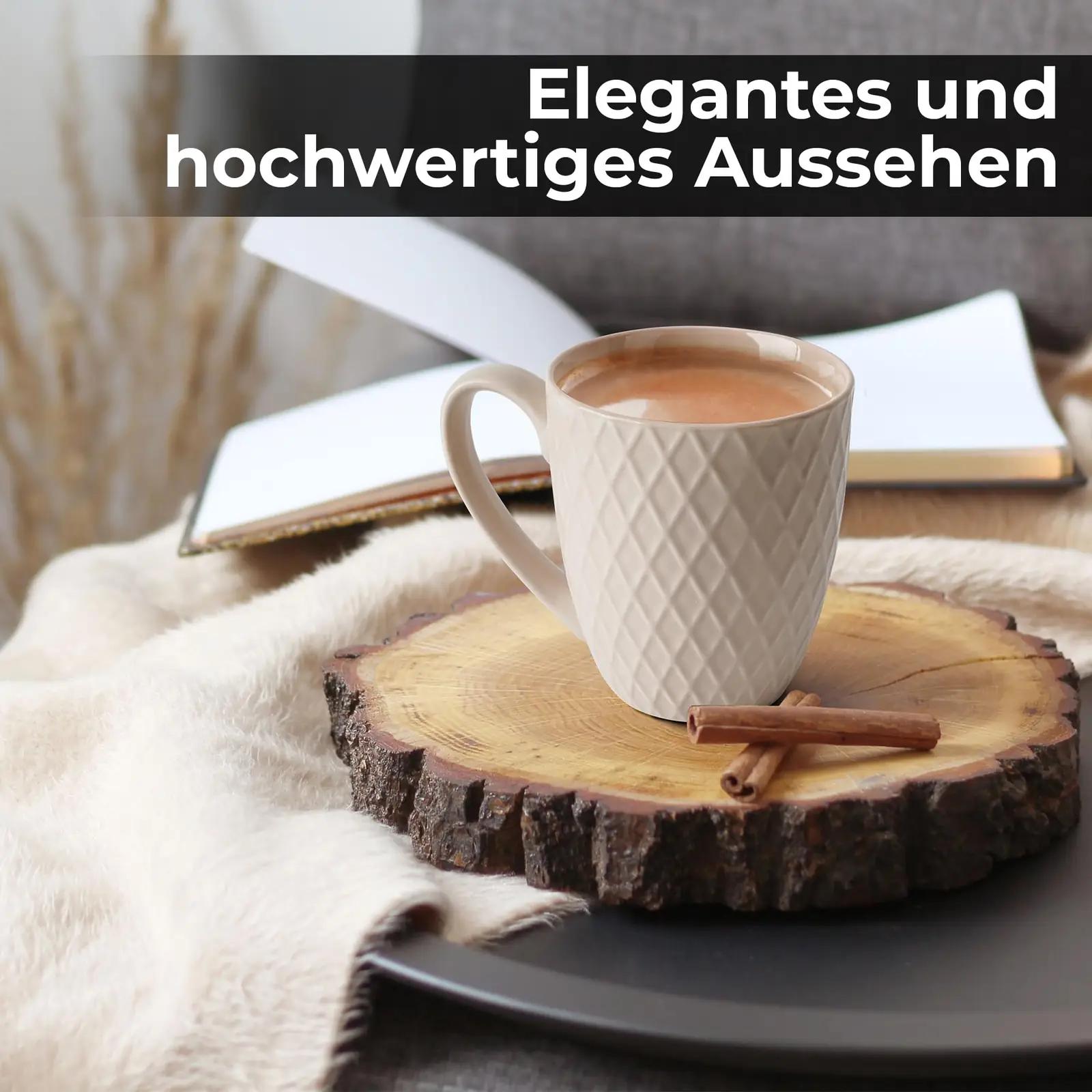 MIAMIO keramiline Palmanova tassikomplekt — matt-beige 6 tk – detailne vaade