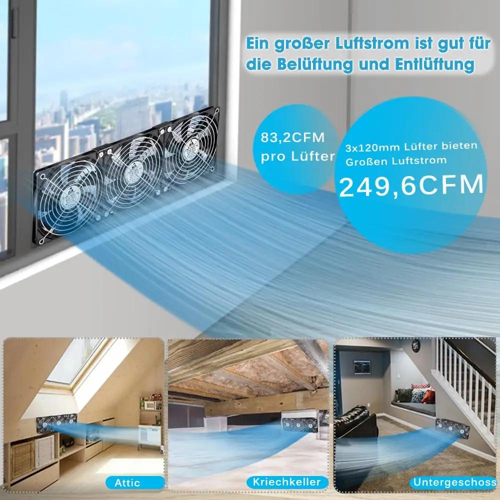 GDSTIME vastupidav 360mm ventilaator – tõhus jahutus PC-le – pakend ja tarvikud