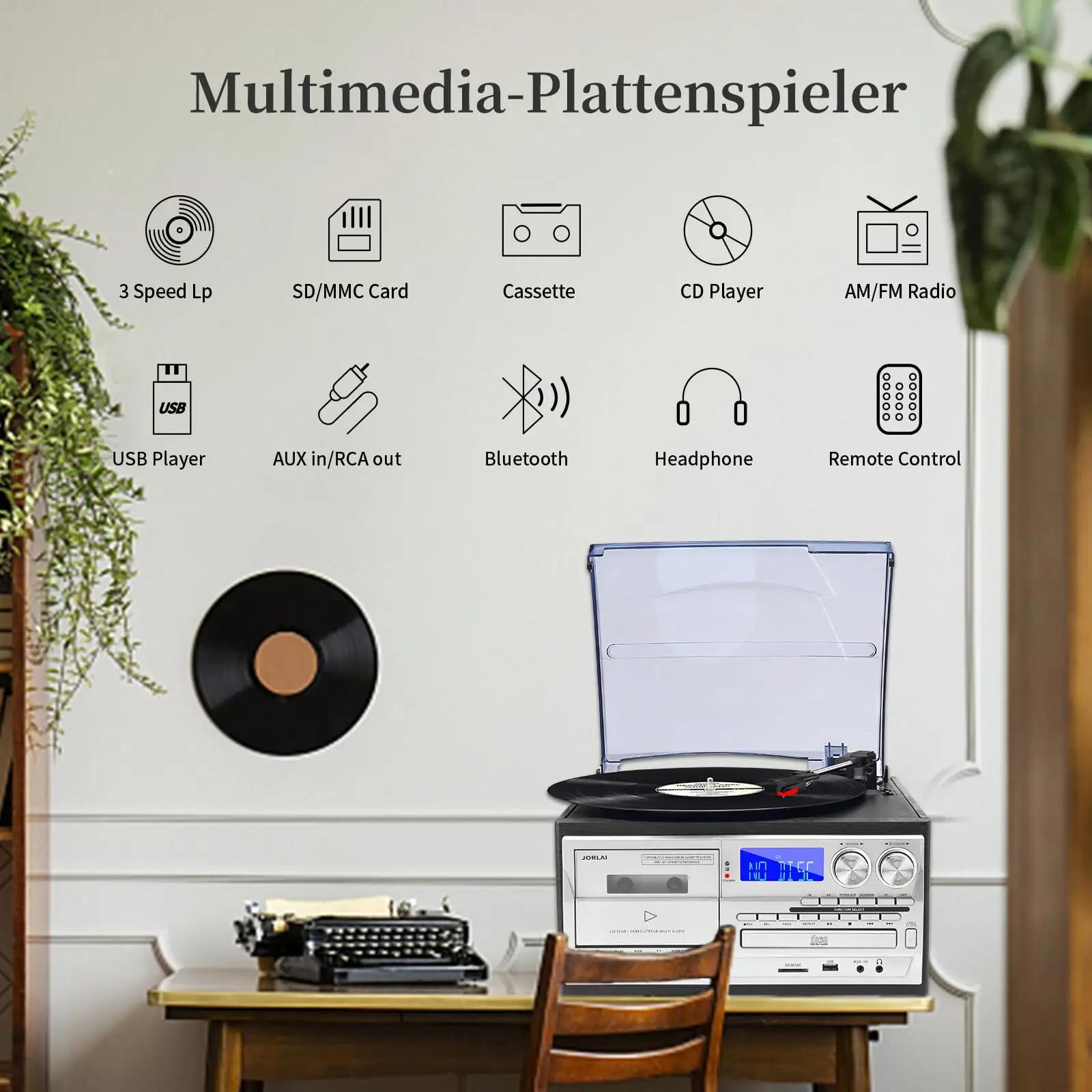 JORLAI vinüül- ja multimeedia mängija — mitmekülgne kingitus – detailne vaade