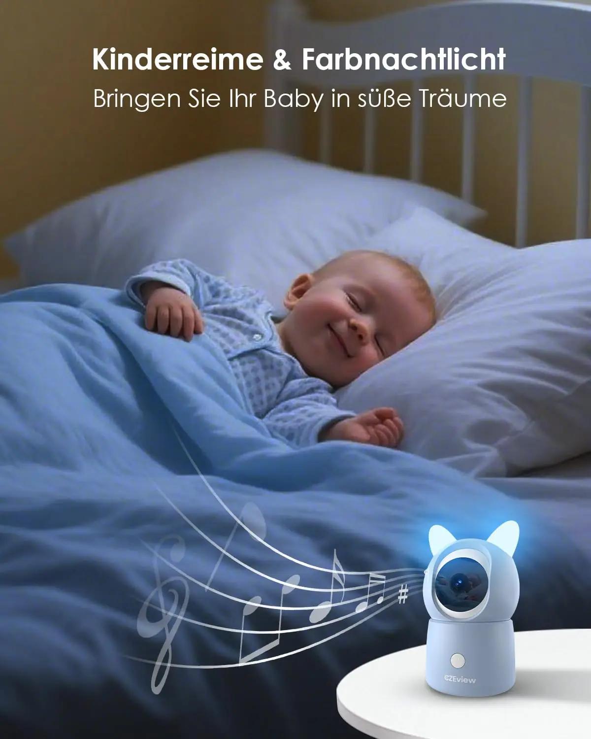 CZEview nutikas beebimonitor sinine – HD video ja öönägemine – pilt 6