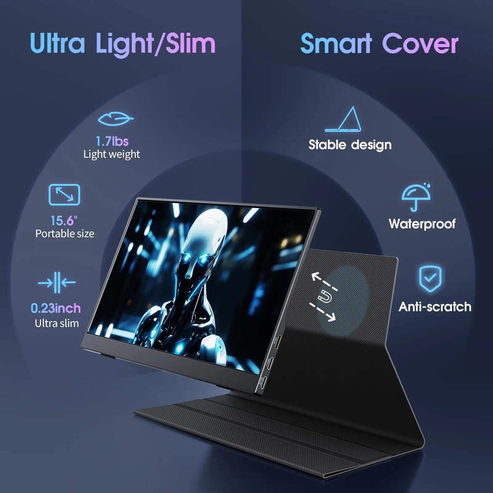 COOLHOOD kaasaskantav 15.6″ IPS-ekraan töö- ja mängukeskkonnale – pilt 6