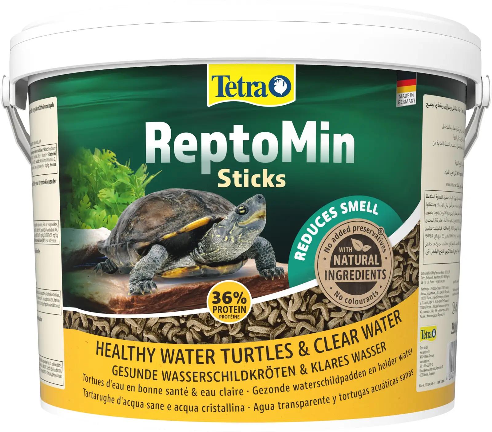 Tetra tasakaalustatud ReptoMin kepikesed — 10 L kilpkonnatoit