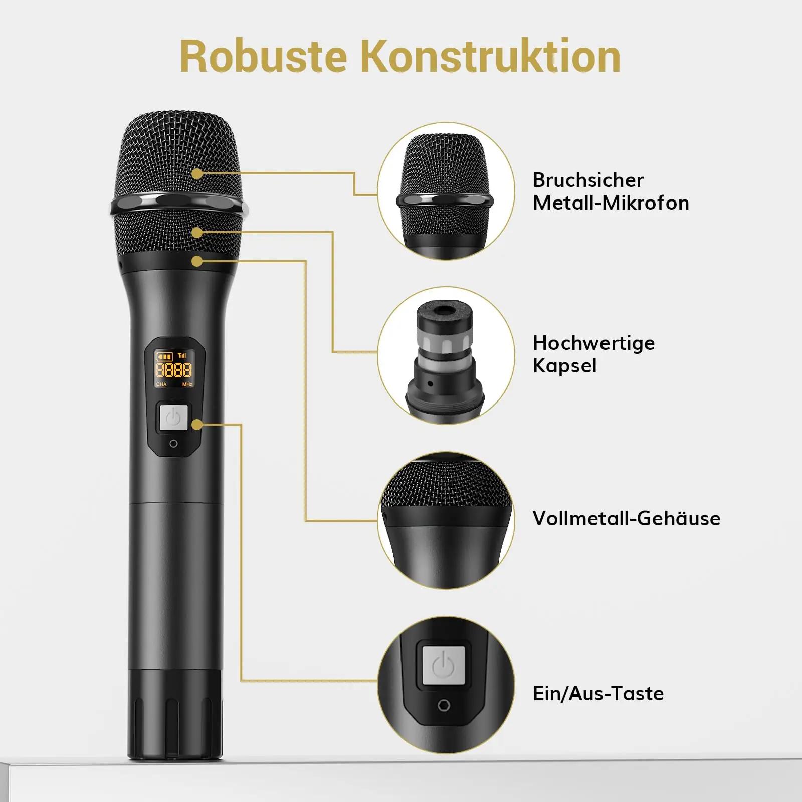 TONOR juhtmevaba dünaamiline mikrofon – Karaoke ja esinemiseks – lisavaade