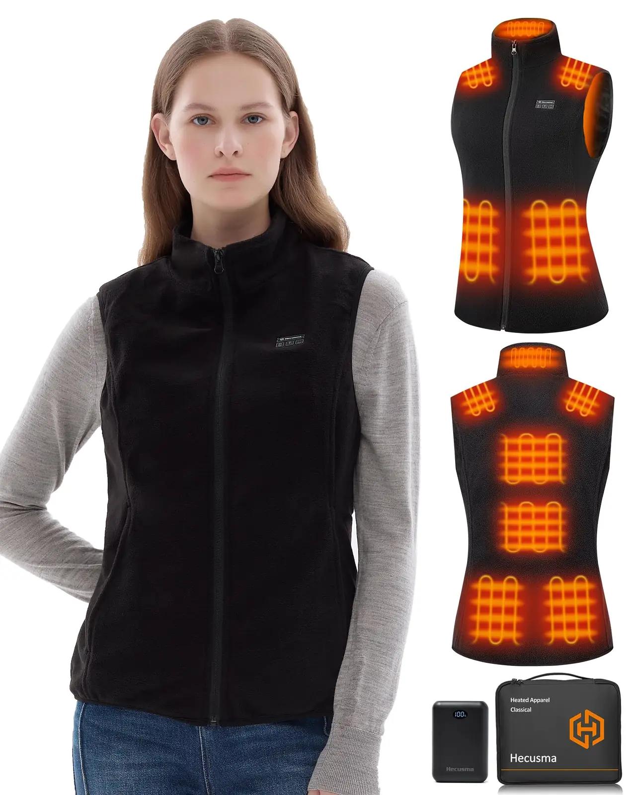 Hecusma soojendusega fleece-vest naistele — mugav ja soe