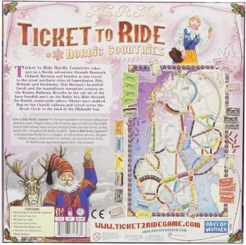 Days of Wonder paberist lauamäng – Ticket to Ride Nordic – pakend ja tarvikud