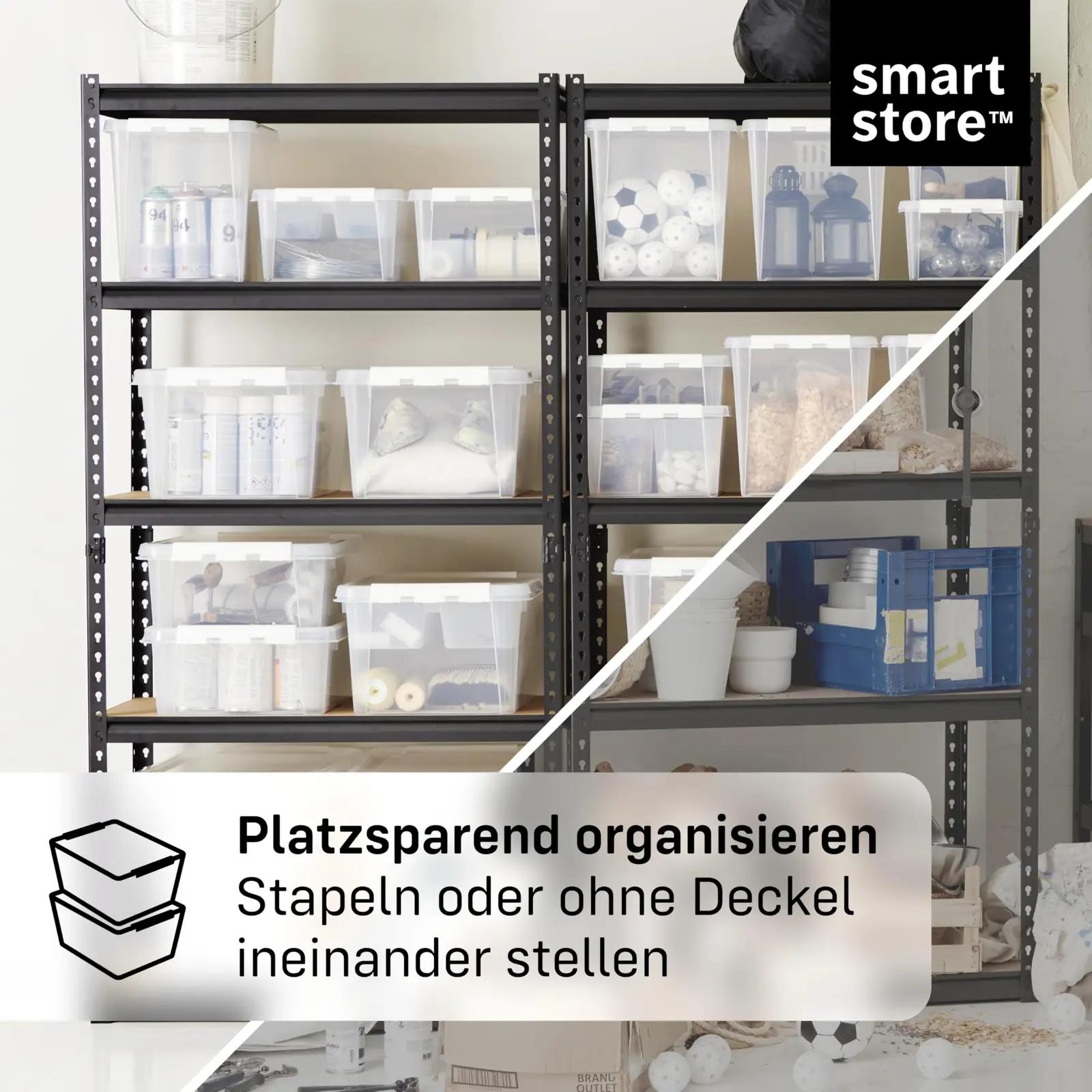 SmartStore läbipaistev hoiukast kaanega – kompaktne 2L komplekt – kasutusnäide