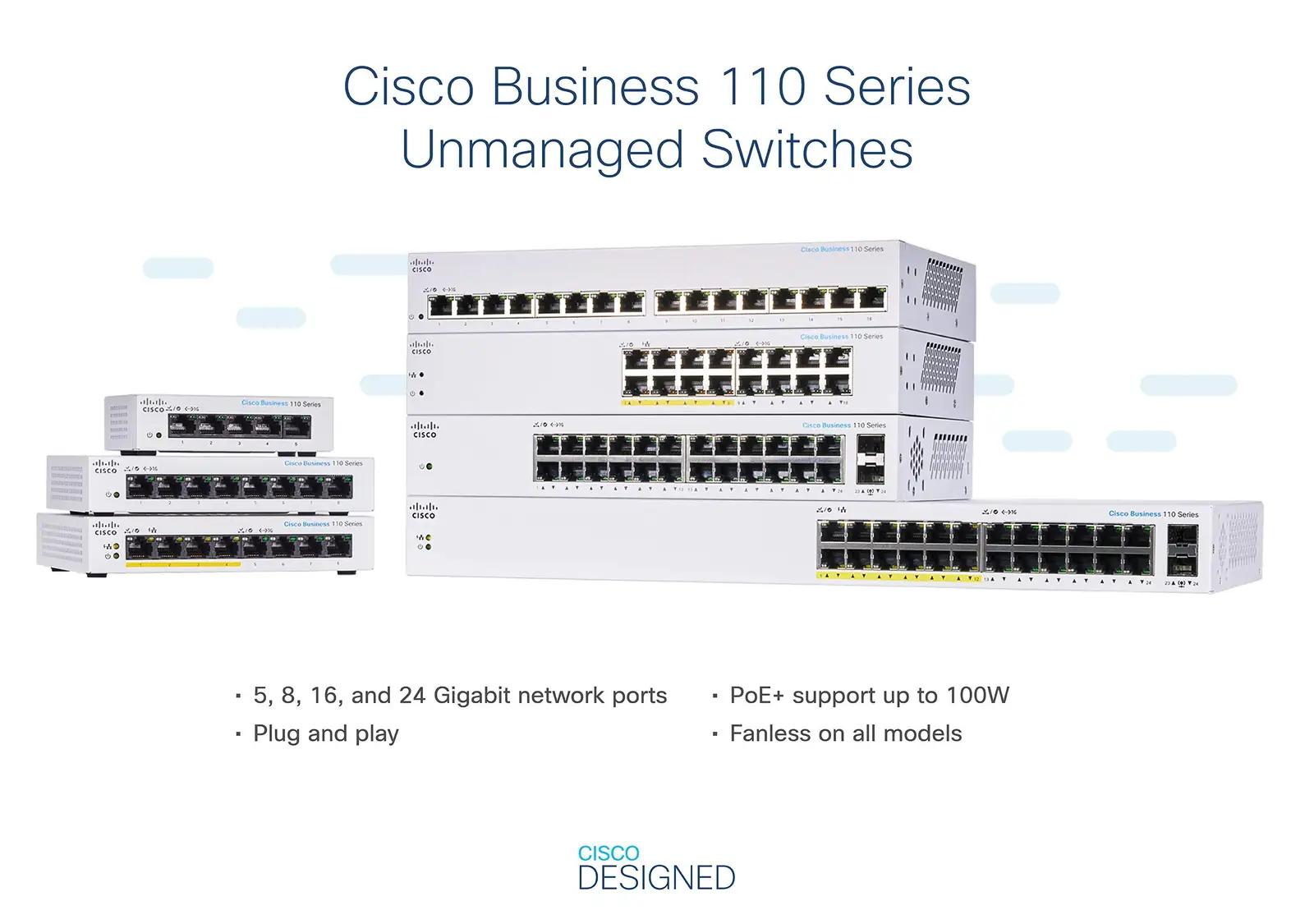 Cisco vastupidav töölaualüliti 8 Gigabit pordiga — kiire – pakend ja tarvikud