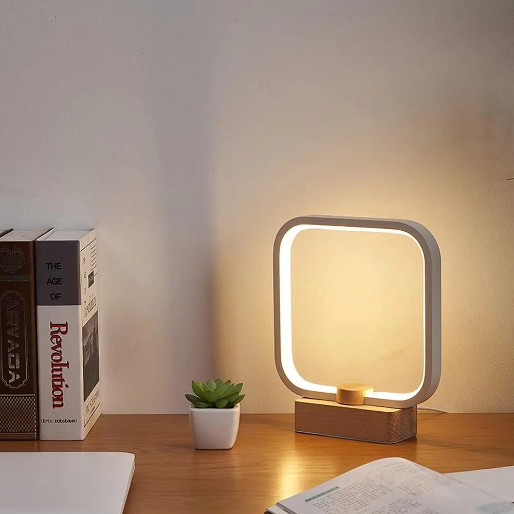 ANLAIBO puidust stiilis LED-laualamp – hämardatav hubasus – pilt 8