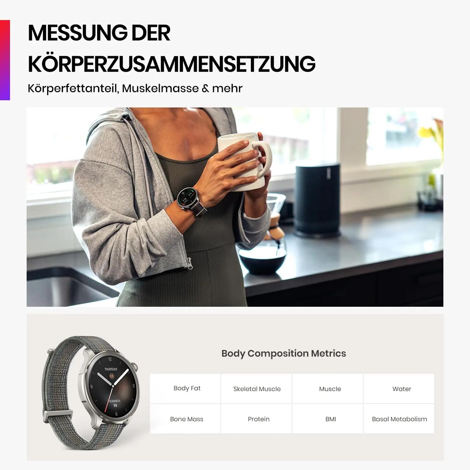 Amazfit stiilne nailonrihmaga nutikell – pika akuajaga – lisavaade