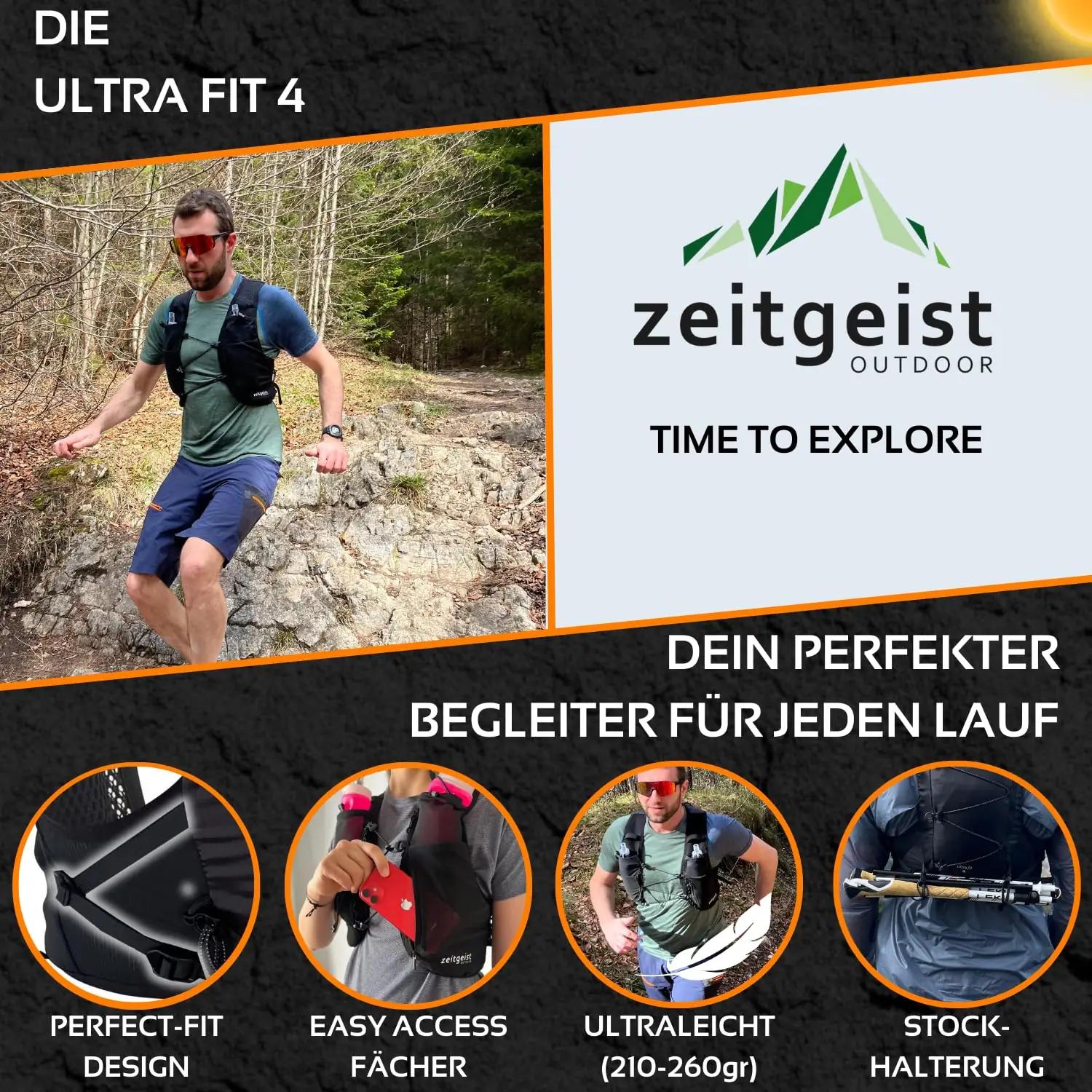 zeitgeist OUTDOOR kergjope-jooksuvest 4L — õhuke ja hingav – pilt 7