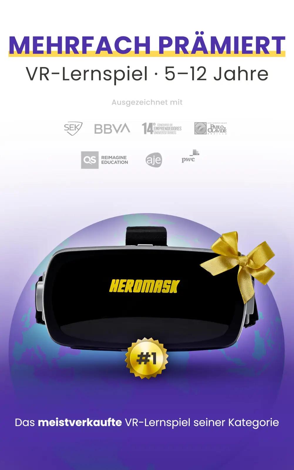 Heromask laste VR-prillid matemänguga — arendav kingitus – kasutusnäide