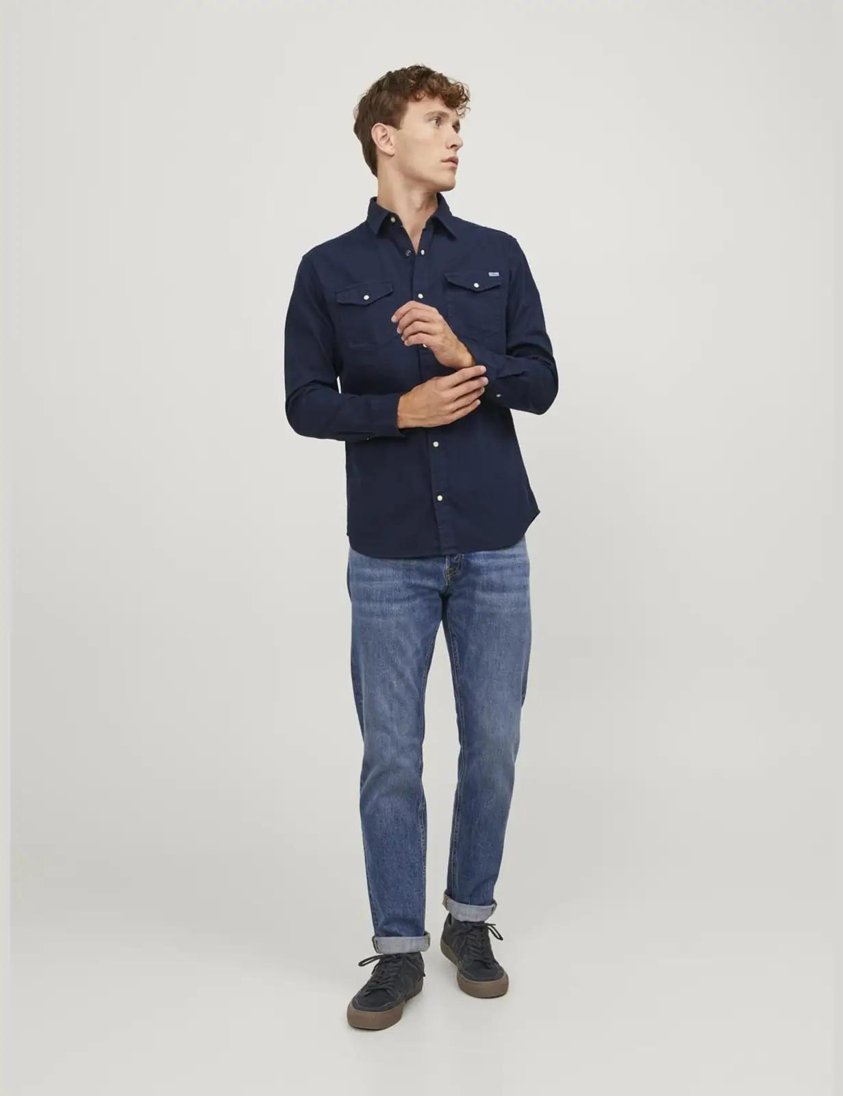 JACK & JONES tume teksasärk – mugav Comfort Fit XL – pakend ja tarvikud
