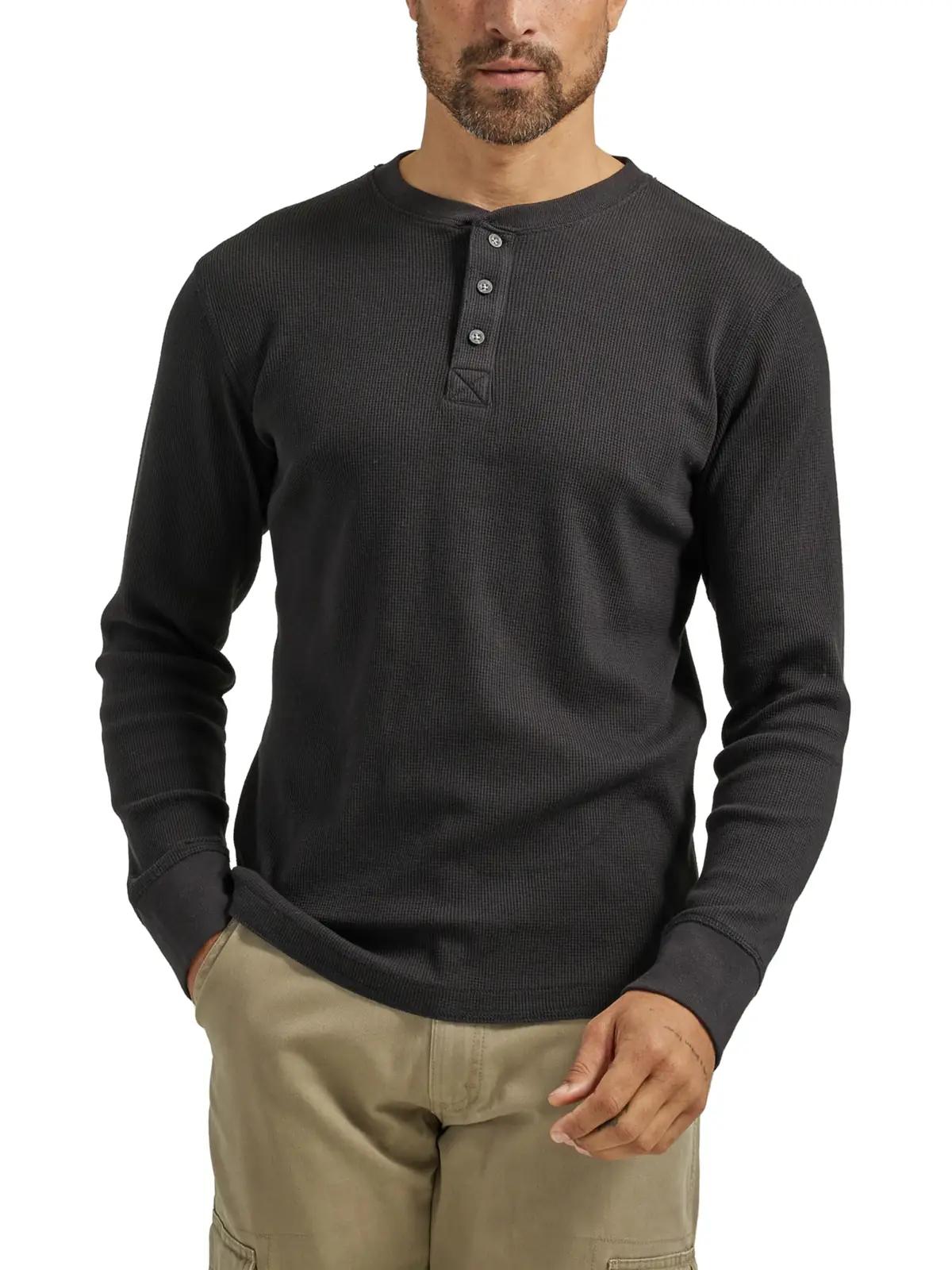 Wrangler Authentics puuvillane pikavarruline Henley‑särk – lisavaade
