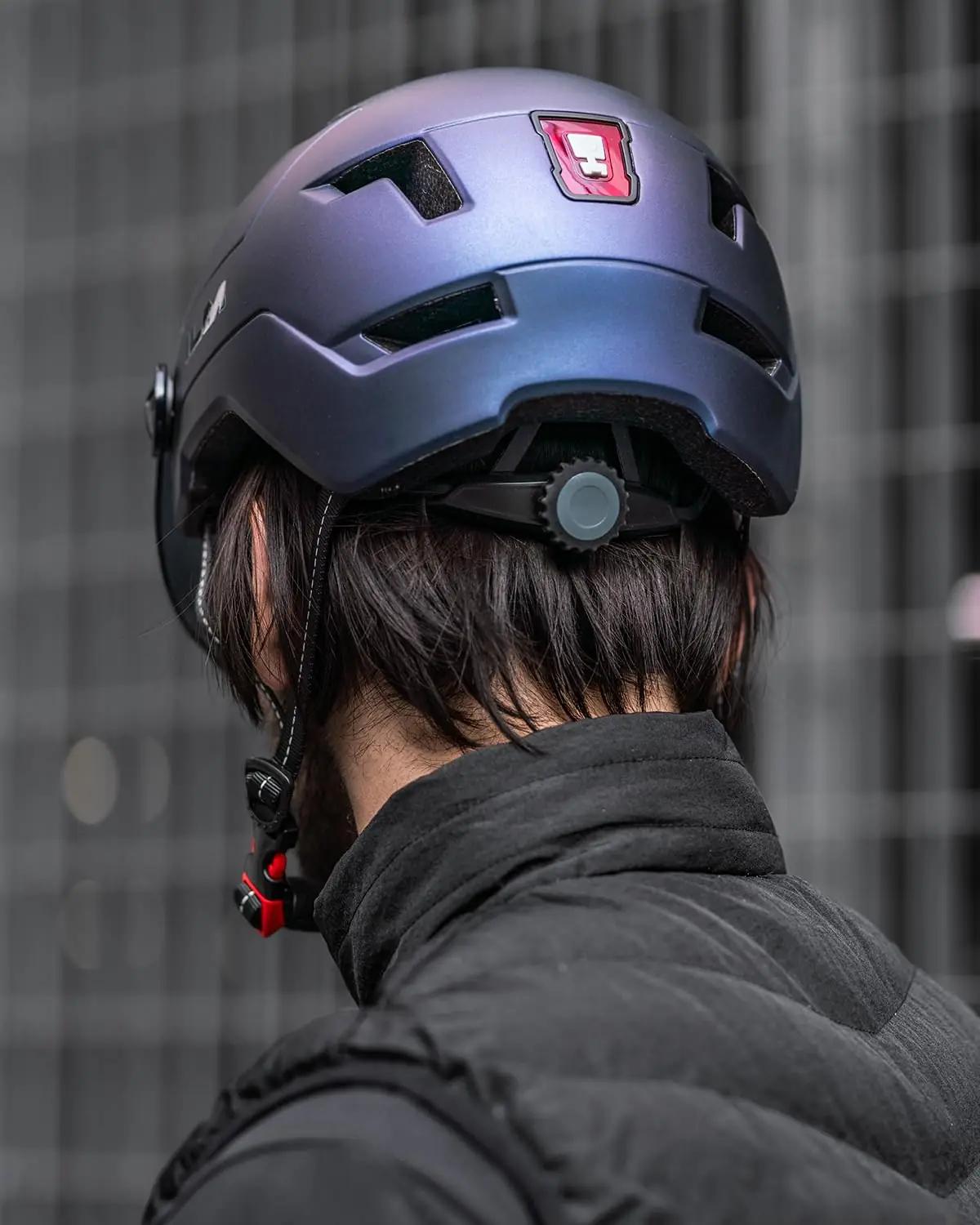 ILM kerge jalgrattakiiver LED-valguse ja visordiga L-XL – pilt 9