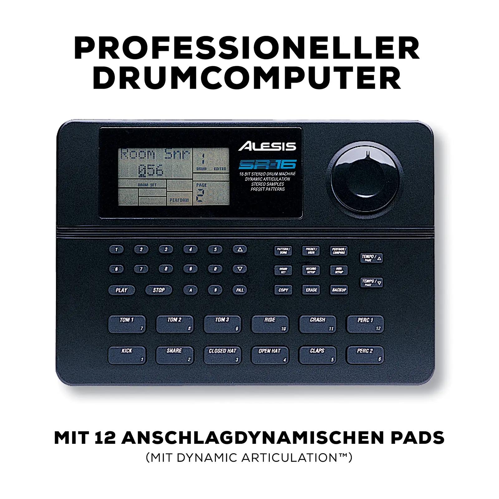 Alesis klassikaline trummimasin SR16 — kompaktne – pakend ja tarvikud