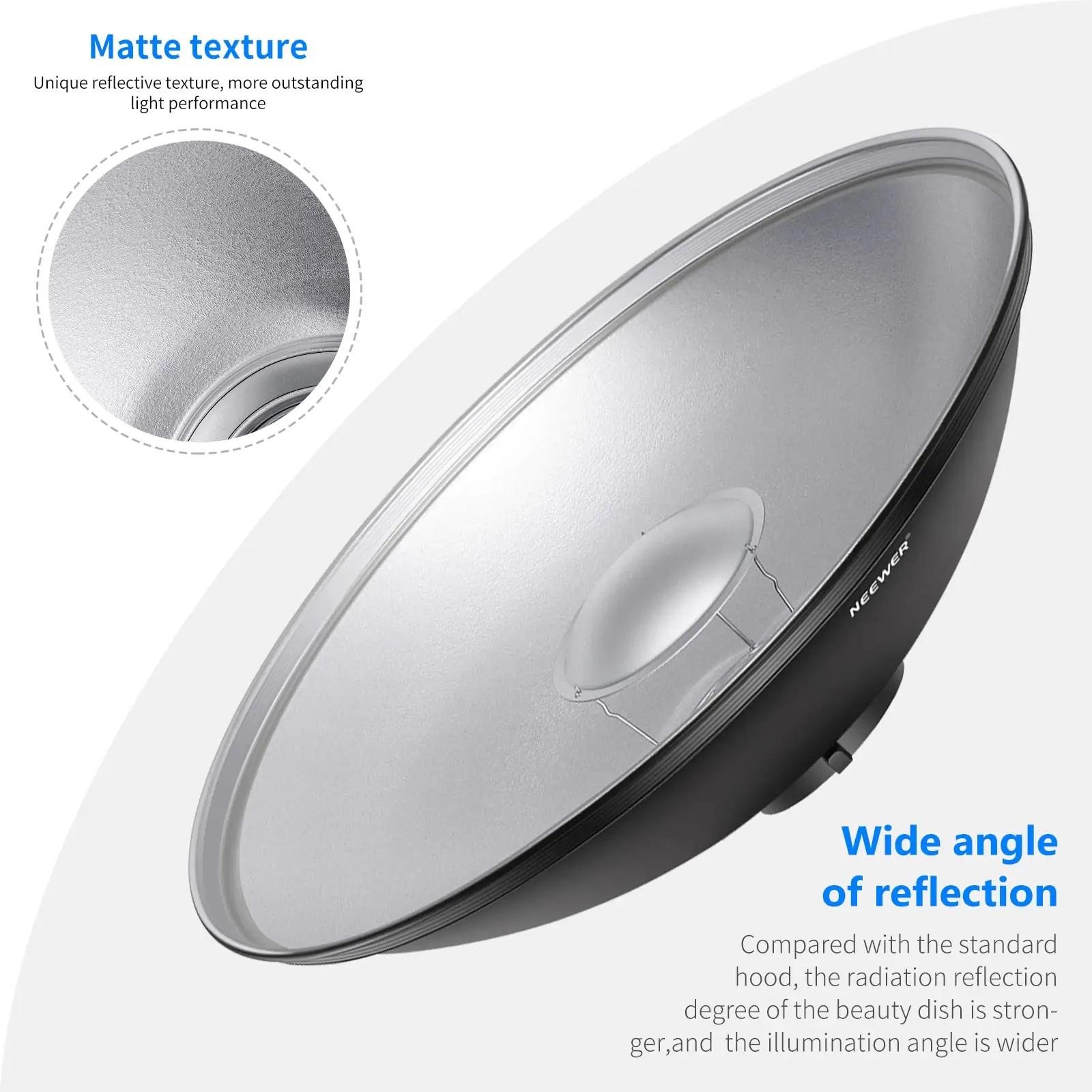 NEEWER alumiiniumist 41 cm beauty dish – pehme valgus stuudiosse – kasutusnäide