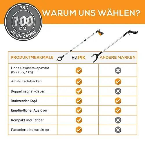 EZPIK alumiiniumist pikendatav haarats 2×100 cm – abivahend – pilt 10