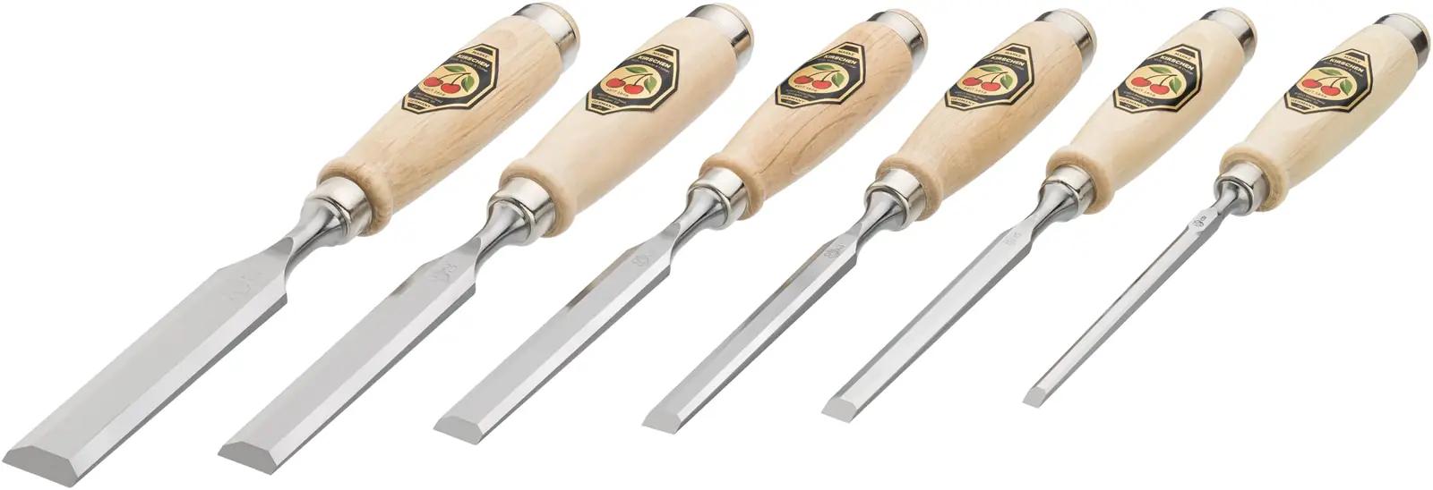 KIRSCHEN puidutöötlemise meistrikomplekt – 6 teraga stechbeitel – kasutusnäide