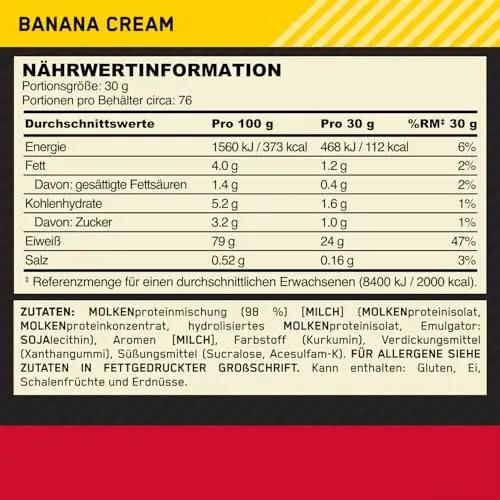 Optimum Nutrition banaanikreemi valgupulber 2.28kg – pilt 7