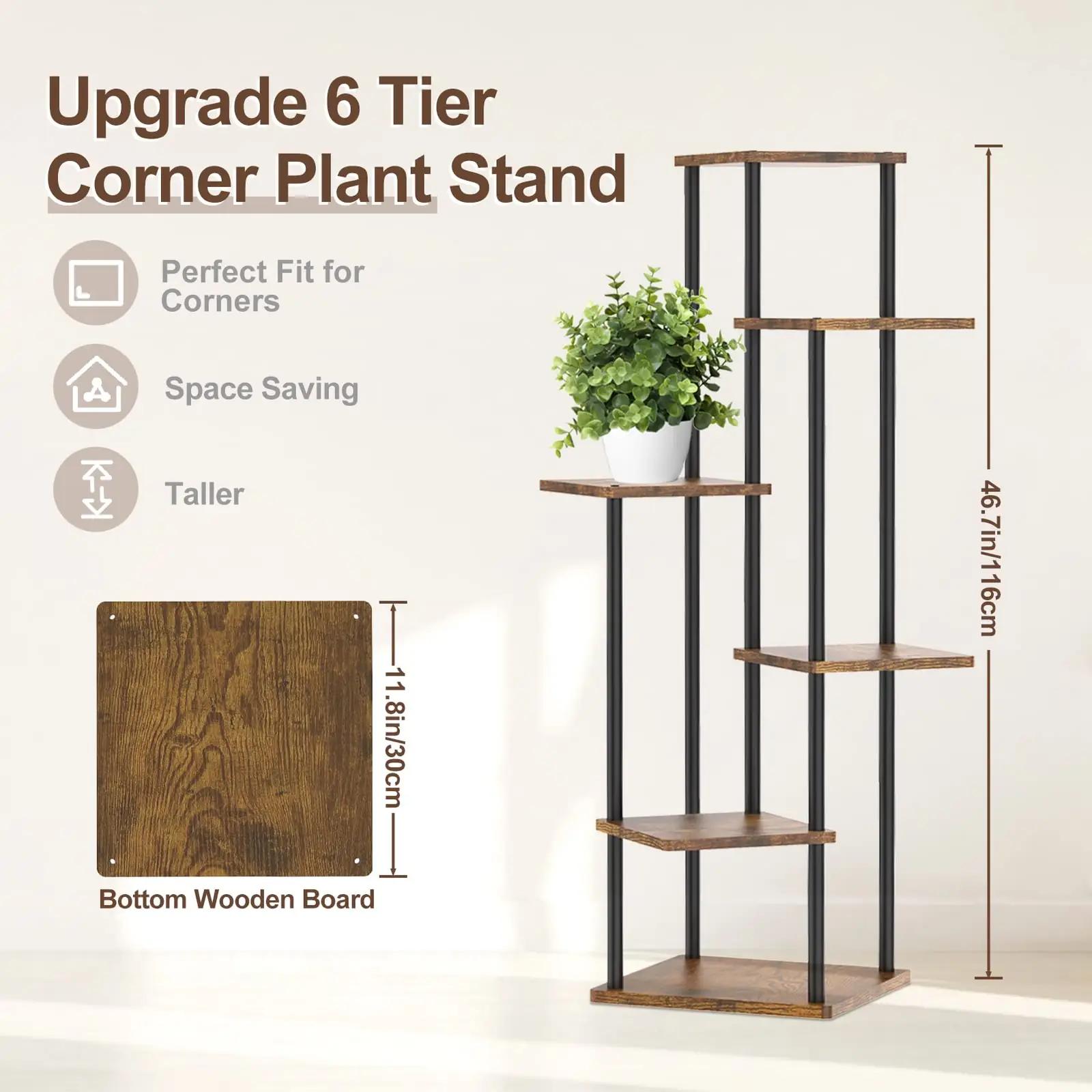LyTaispuly metall-puidust 6-korruseline lillestender 115 cm – detailne vaade